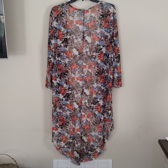 NY Invasion floral duster / tunic large - Picture 4 of 4
